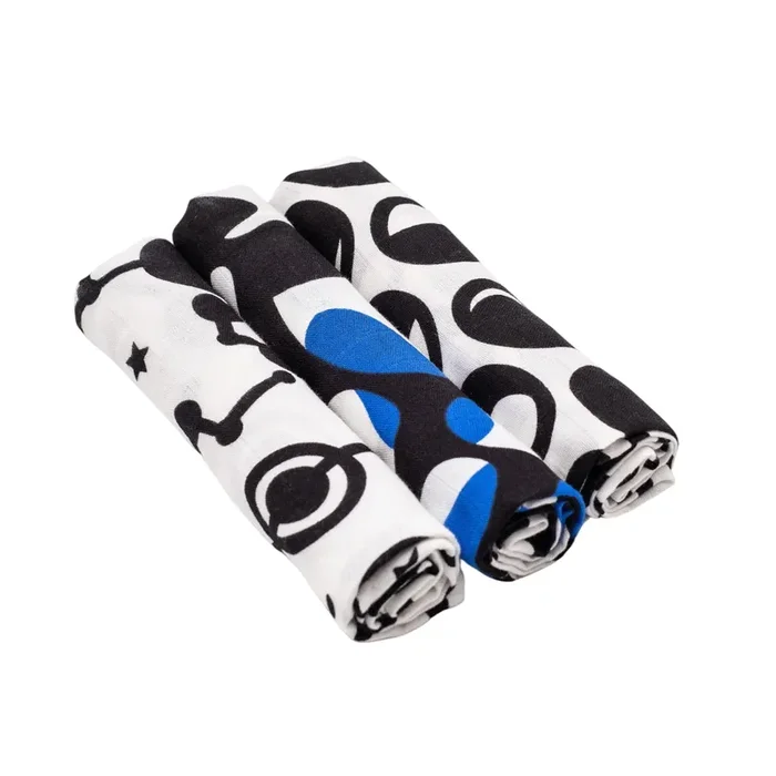 Sky Print Muslin 3-pack – For Newborn To 4 Month Old Babies