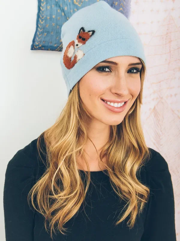 Sleeping Fox Cashmere Hat – Adult/big Kid