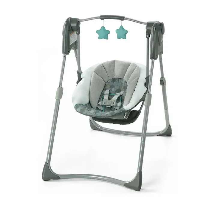 Slim Spaces Compact Infant Swing – Gray/Tilden