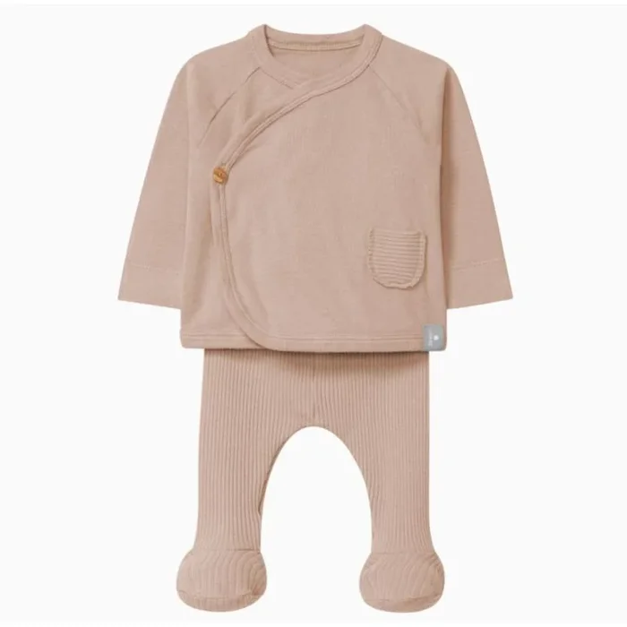 Snug – Organic Cotton Ribbed Set – Blush