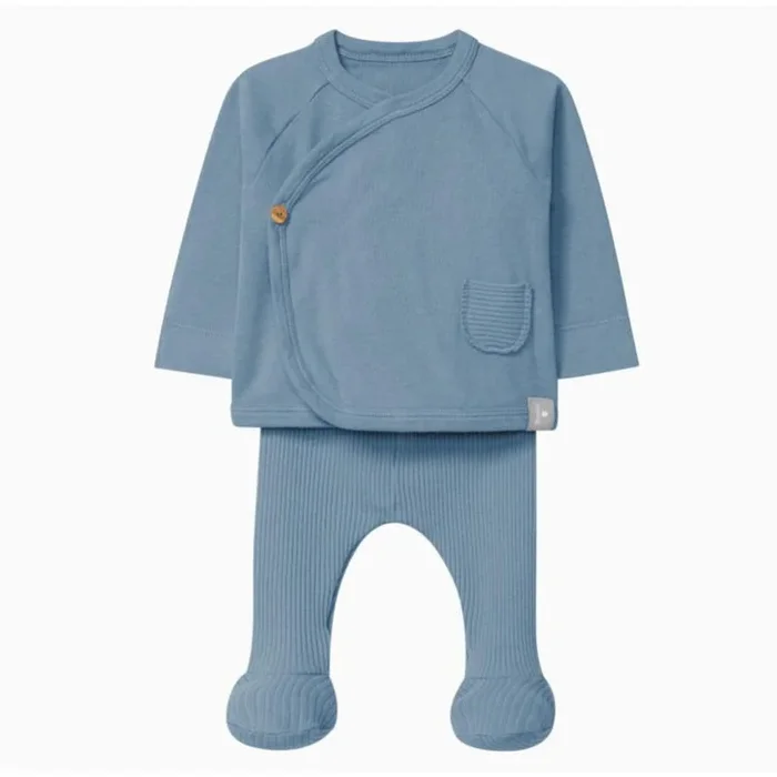 Snug – Organic Cotton Ribbed Set – Sky