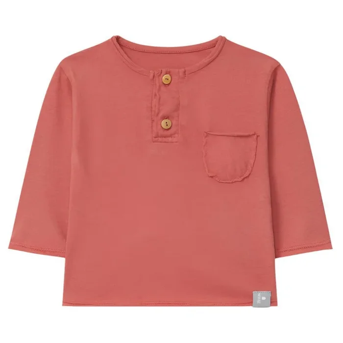 Snug – Organic Lightweight Long Sleeve Tee – Terracotta