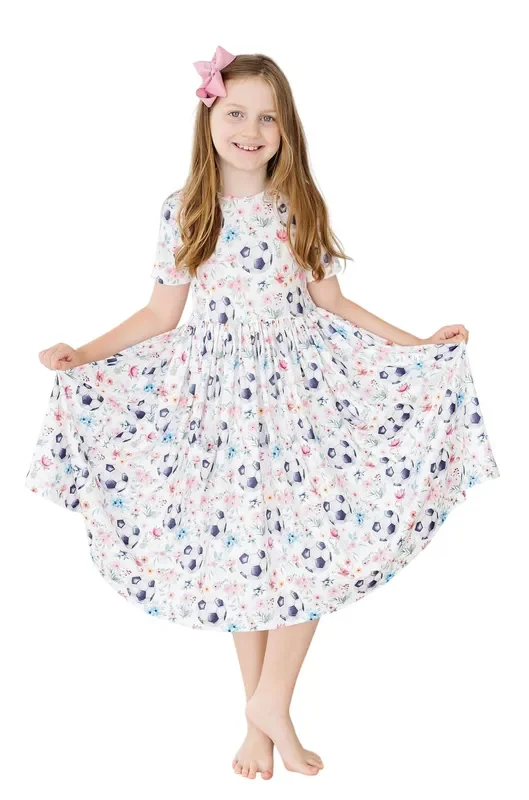 Soccer Sweetie S/s Pocket Twirl Dress