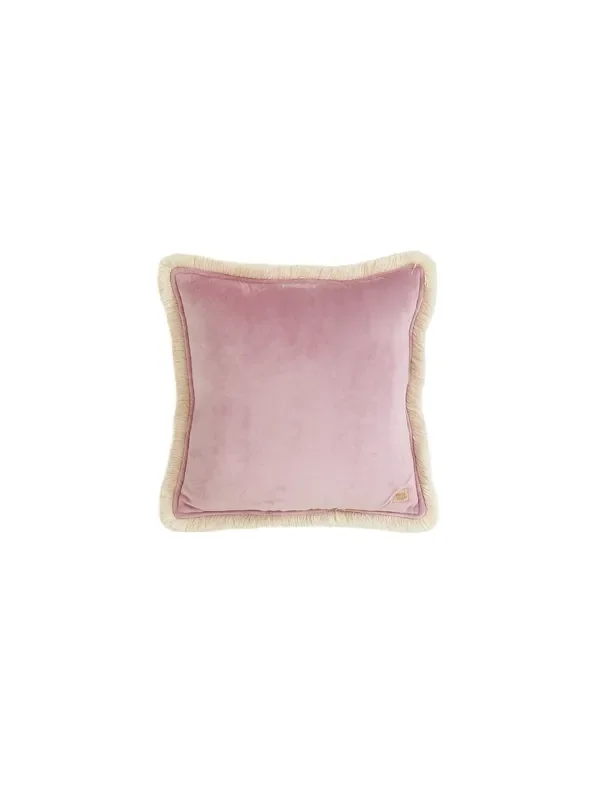 Soft Velvet Light Pink – Pillow With Fringe