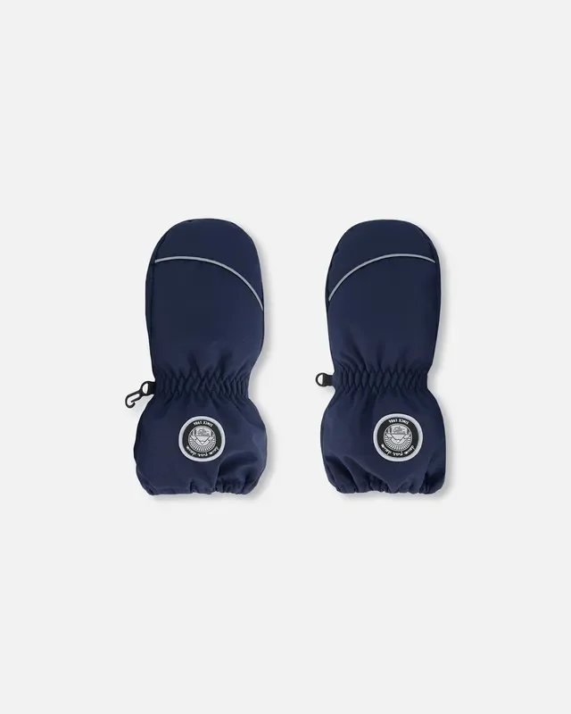 Solid Mittens Navy by Deux par Deux
