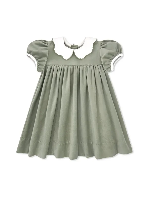 Special Moments Dress – Leyland Green Velvet