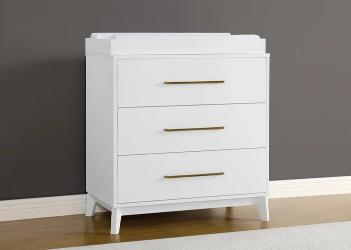 Spencer 3 Drawer Dresser with Changing Top and Interlocking Drawers