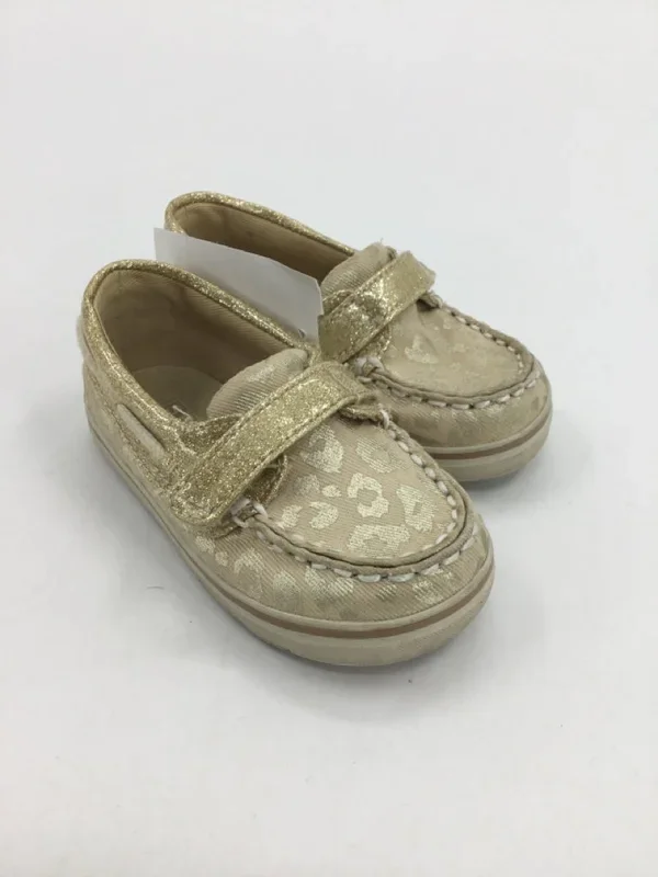 Sperry Child Size 4 Toddler Gold Sneakers