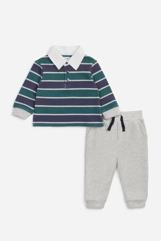Splendid Preppy Stripe Polo Baby Set