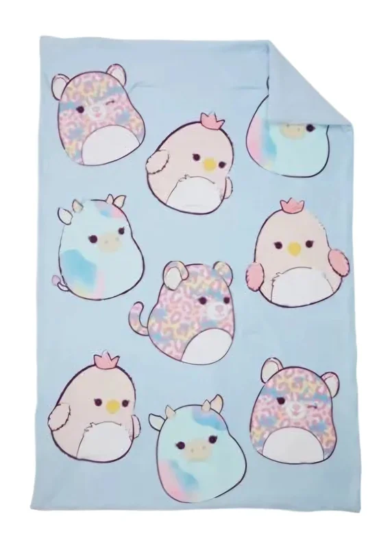 Squishmallows Cozy Snuggle Throw Blanket – 50″ x 70″ with Fun Character Design