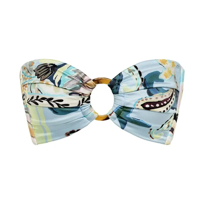 St. Barths Floral Tori Ties Bandeau Bikini Top