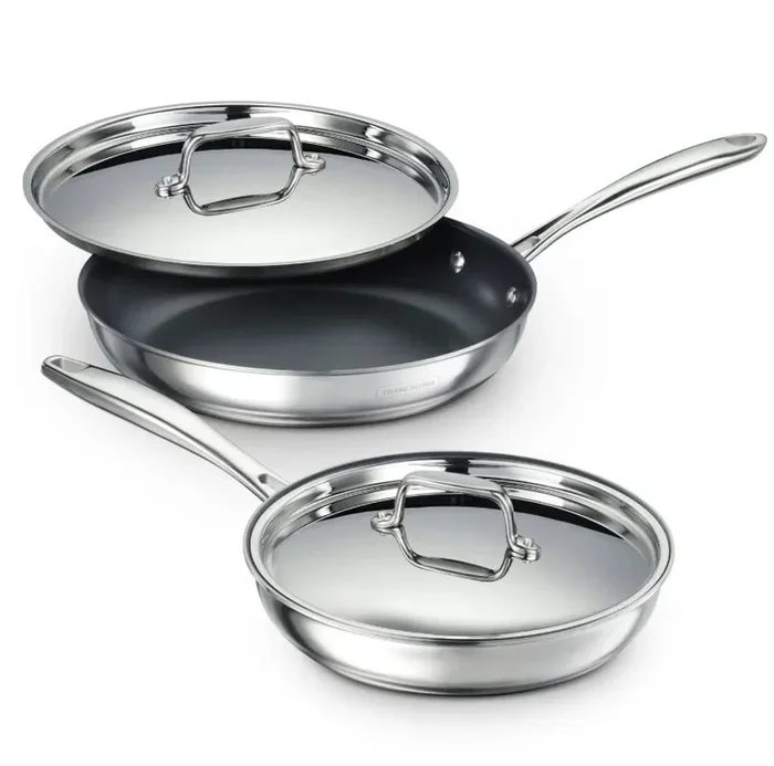 Stainless Steel Fry Pan Set – 4 Pieces