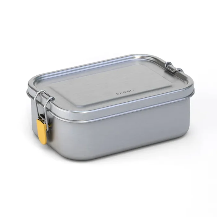 Stainless Steel Lunch Box With Heat Safe Insert – Lemon