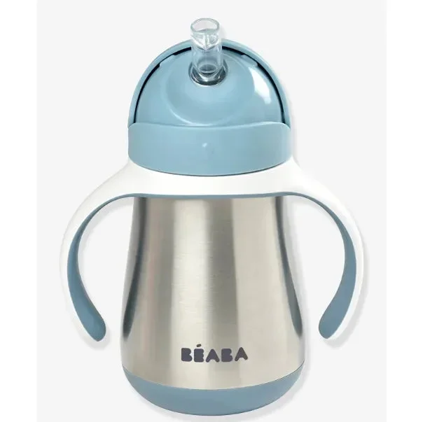Stainless Steel Straw Cup – Blue