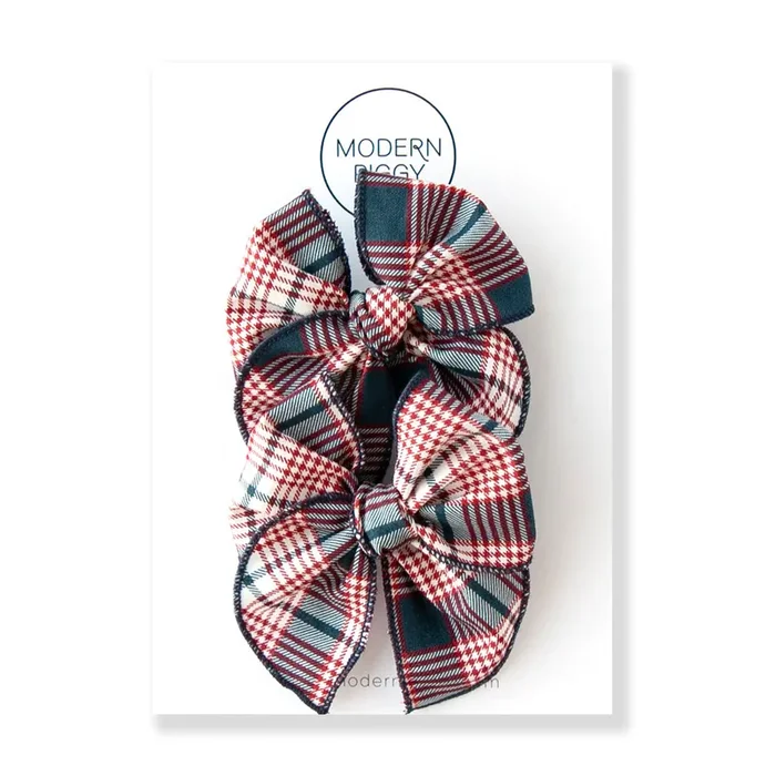 Stateside Plaid | Pigtail Set – Petite Party Bow