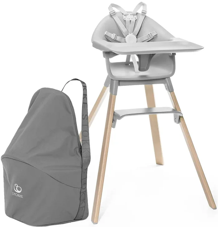 Stokke Clikk High Chair Travel Bundle – Cloud Grey