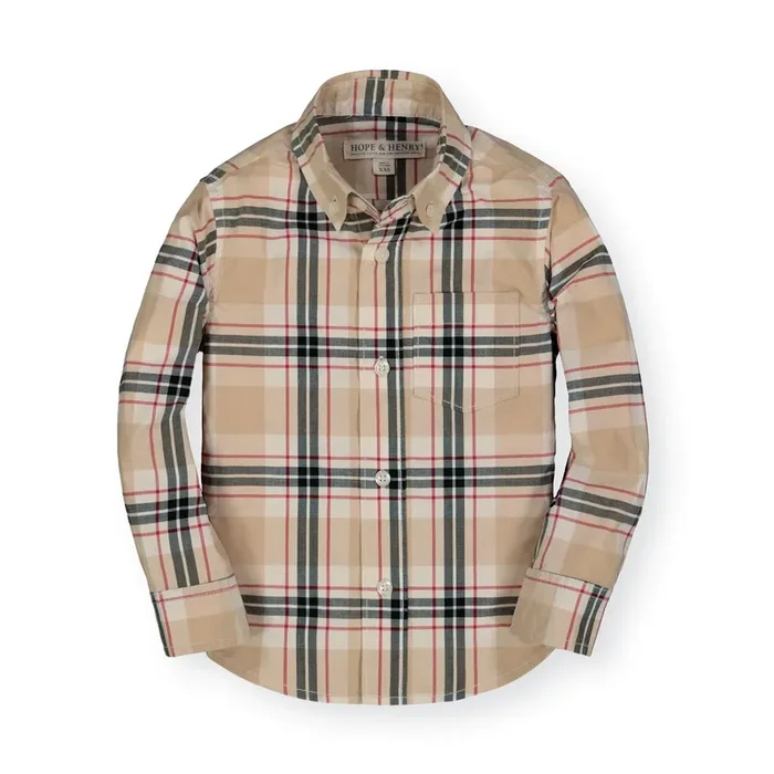 Stretch Poplin Button Down Shirt – Baby