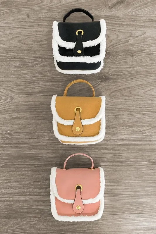 Suede Sherpa Purse