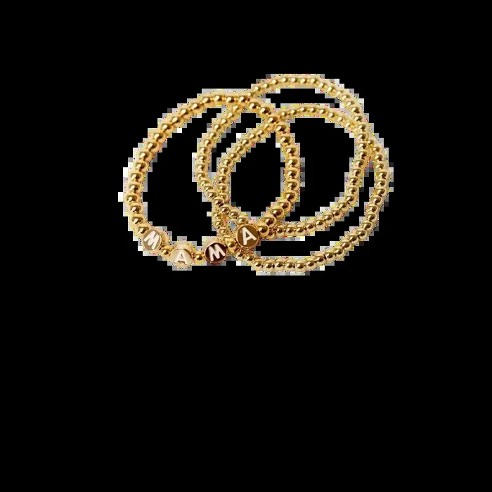 Sunflower Motherhood Mama 18K Gold Plated Bracelet Set