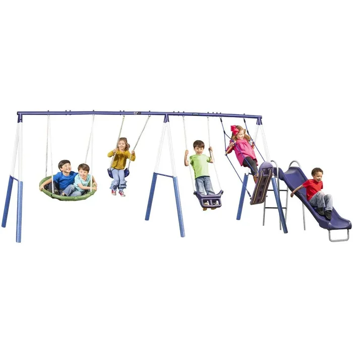 Surf n Swingin Swing Set – Galvanized