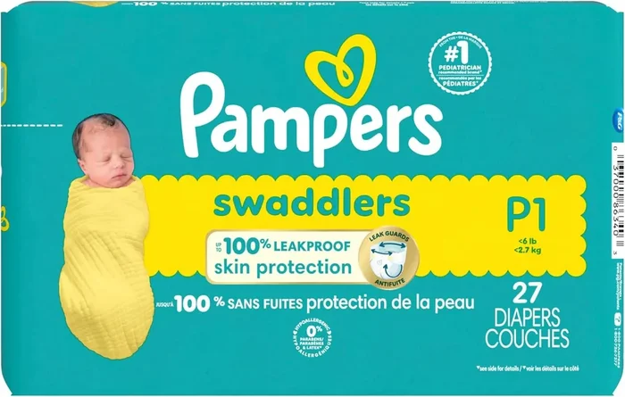 Swaddlers Baby Diapers Size Preemie, 27 Count