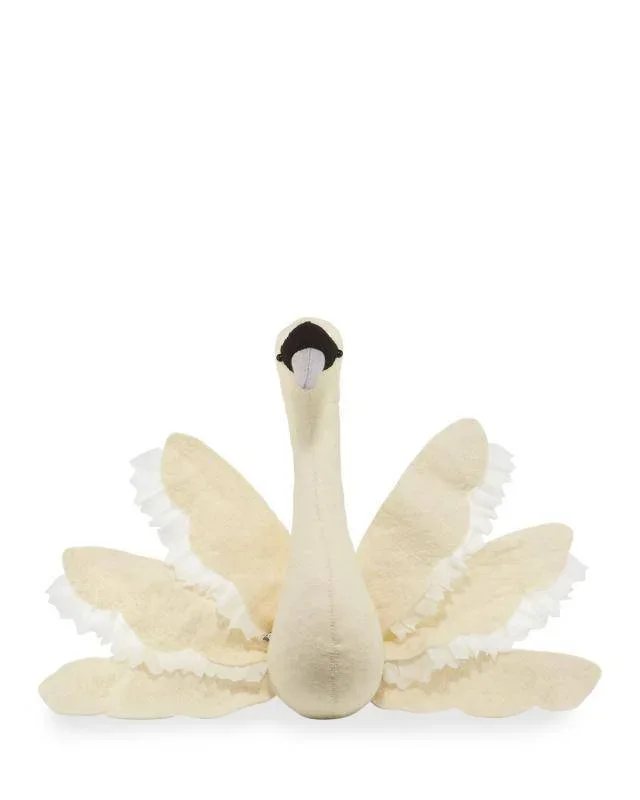 Swan Wall Mounted Felt Head