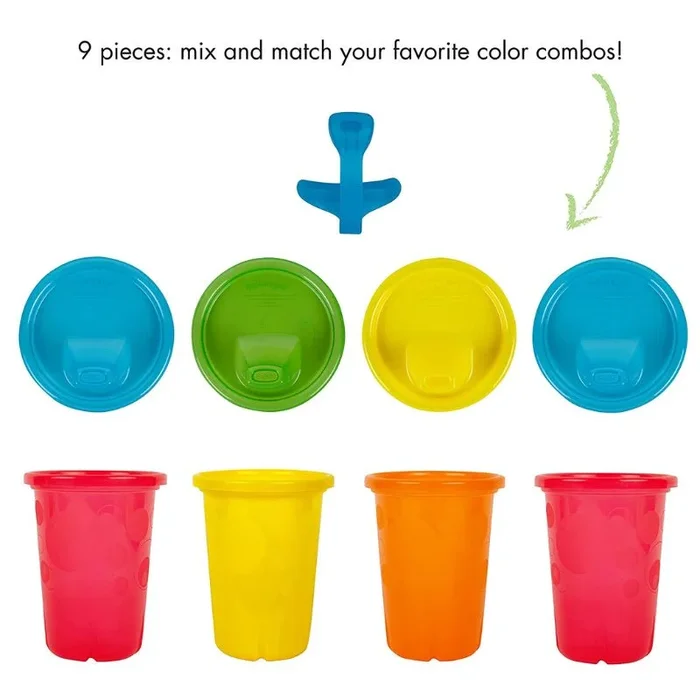 Take & Toss Spill-Proof 10 oz Sippy Cups – 4 Pack
