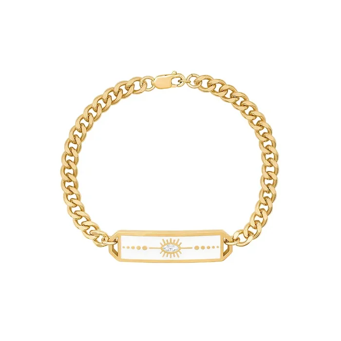 Talisman White Enamel Bracelet