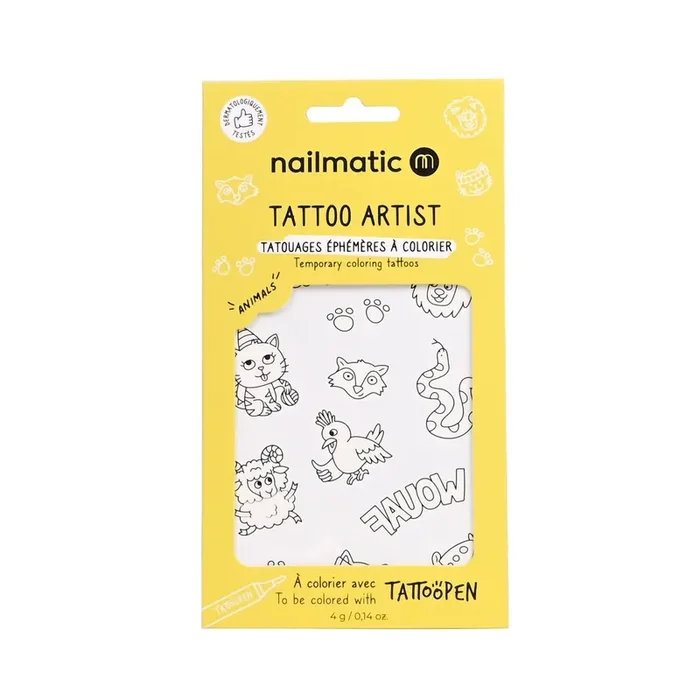 Temporary Coloring Tattoos – Animals