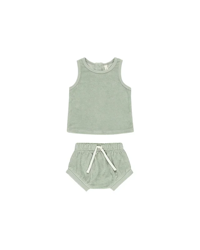 Terry Tank + Short Set | Sage