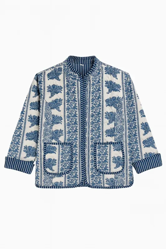 The Charlotte Jacket In Blue Bouquet
