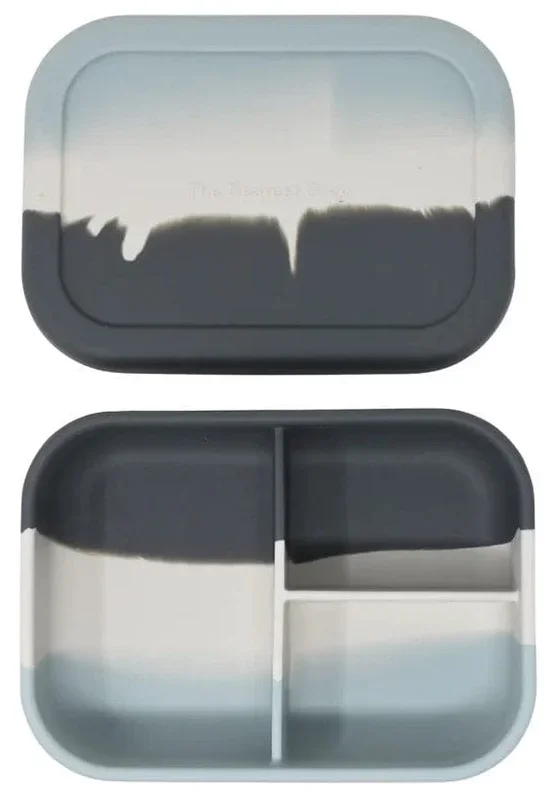 The Dearest Grey Silicone Bento Box – Blue Tie Dye