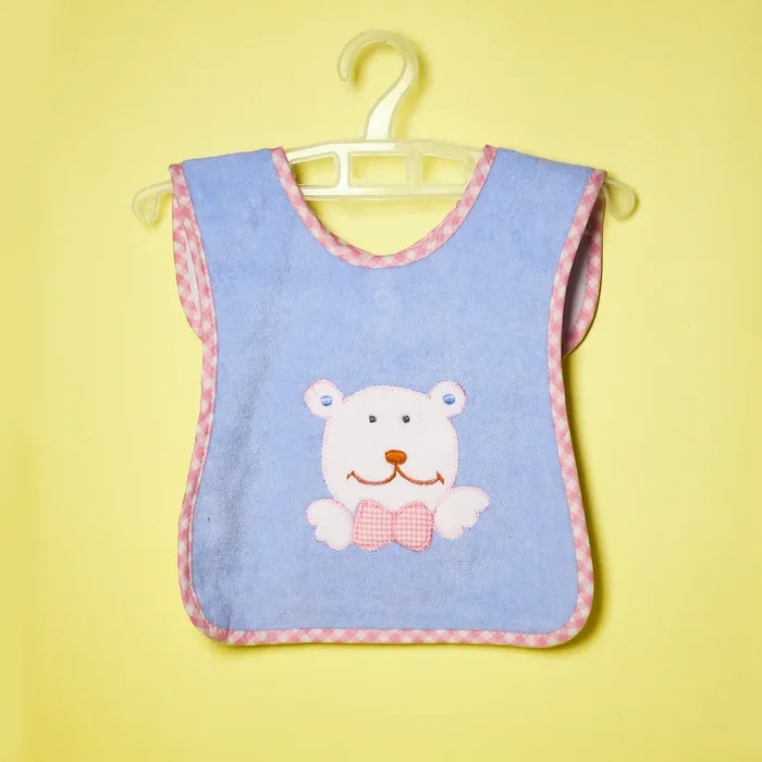 THE LITTLE LOOKERS Terry Cotton Double Layered Baby Bibs/Burp Cloth/Saliva Towel with Comfortable Tich Button Neck for Feeding Babies/Infants/Toddlers