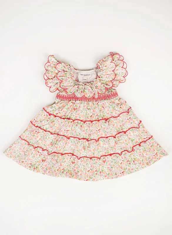 The Mimi Dress – Peach Blossom Print
