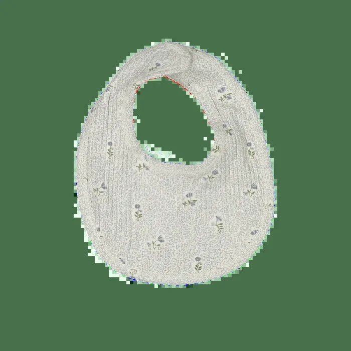 The Printed Bib – Dahlia Blue
