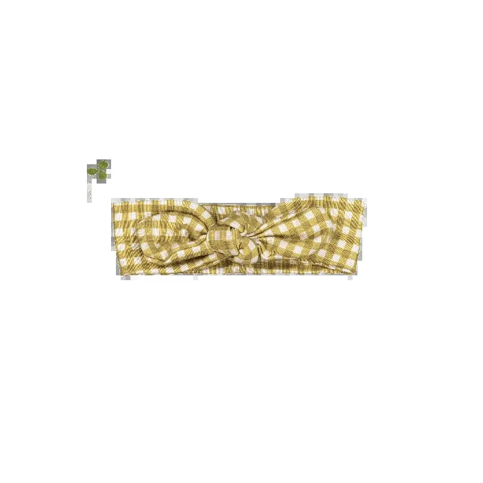 The Printed Headband – Golden Gingham