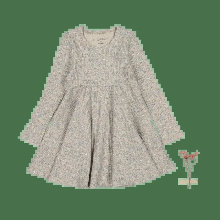 The Printed Long Sleeve Dress – Elise Ribbed