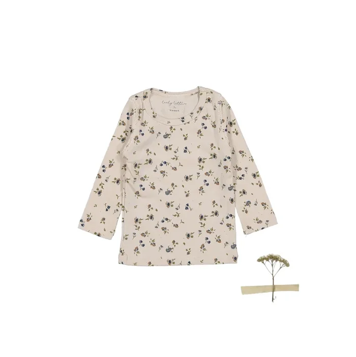 The Printed Long Sleeve Tee – Floral Sand