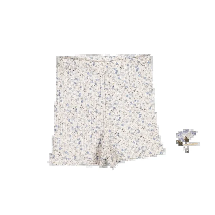 The Printed Short – Dusty Blue Floral