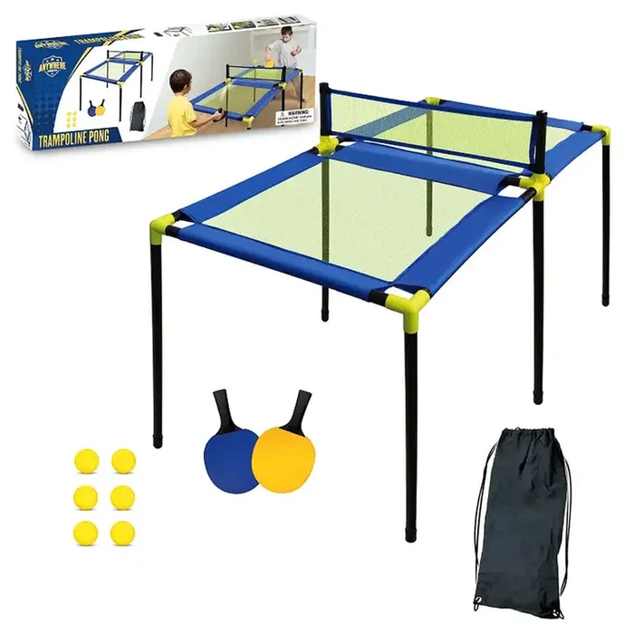 Thin Air Trampoline Pong Table Tennis Set