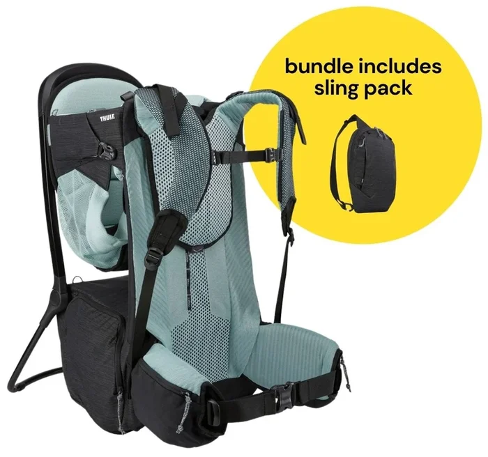 Thule Sapling Child Carrier + Sling Pack Bundle – Black