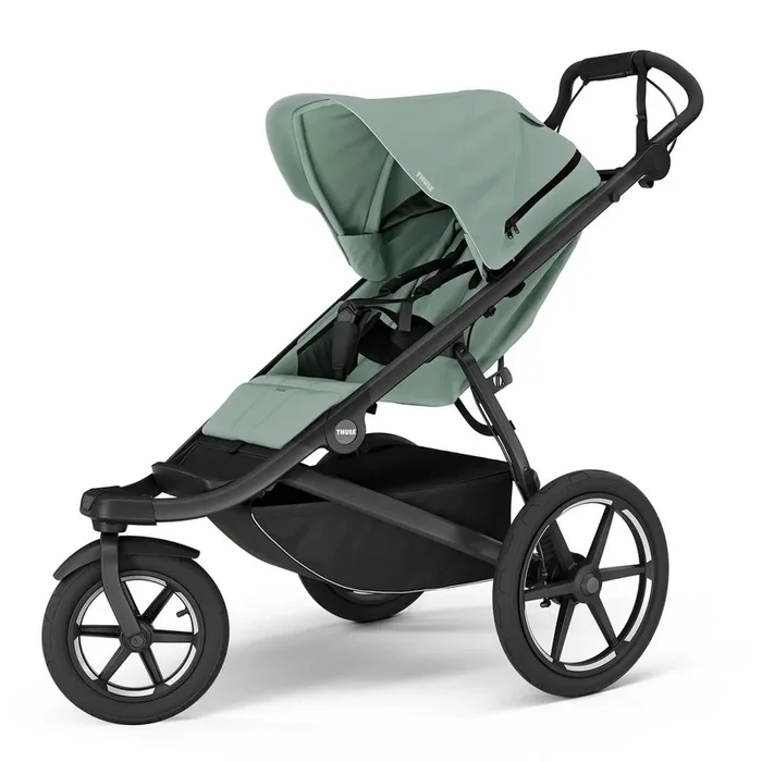 Thule Urban Glide 3 Single Jogging Stroller with NON-Magnetic Buckle – Mist Green