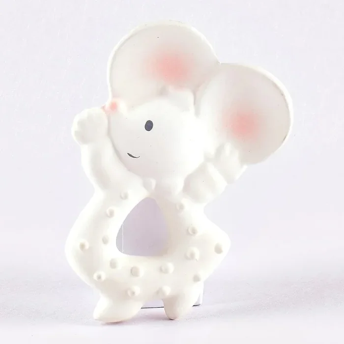 Tikiri Organic Natural Rubber Ring Teether – Meiya the Mouse