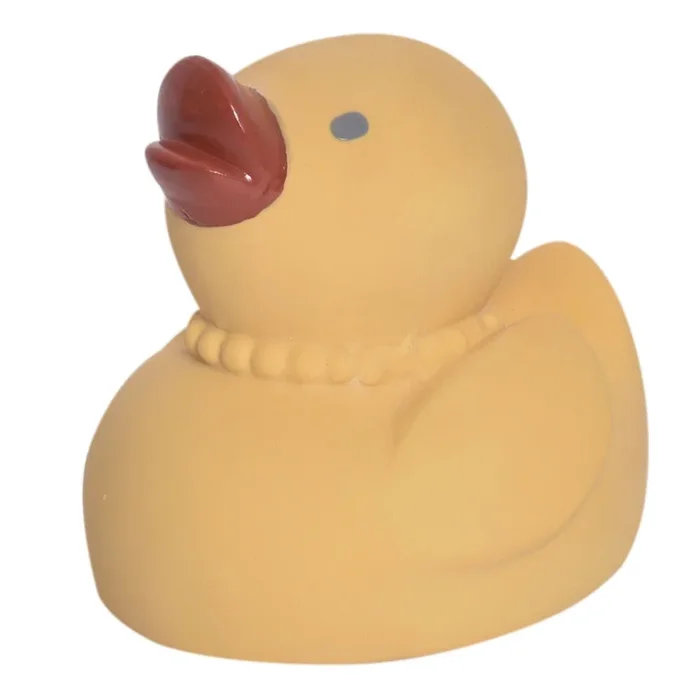 Tikiri Toys Duck – Natural Rubber Teether, Rattle & Bath Toy