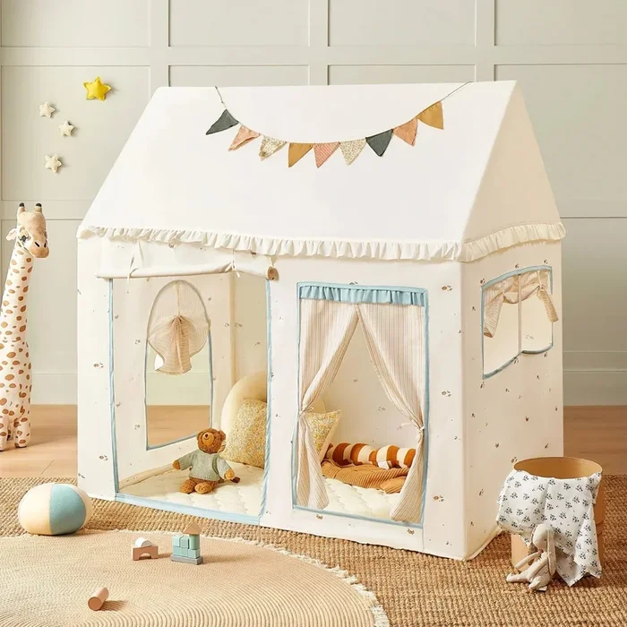 Tiny Land® Sweet Citrus Kid’s Play Tent – Creamy white/blue