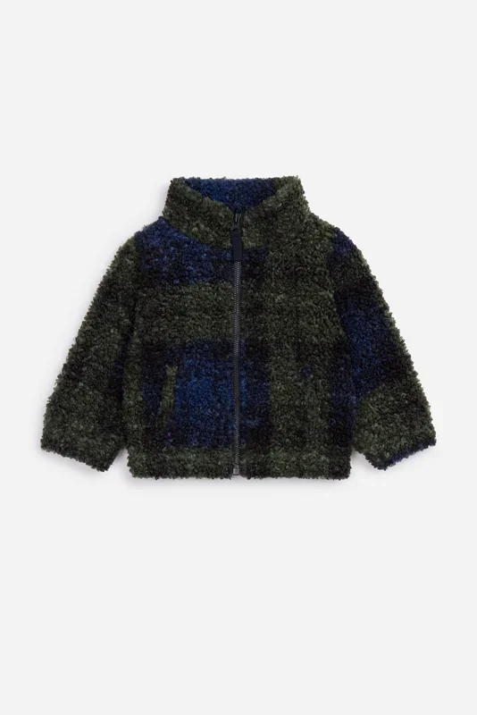 Toddler Boy Teddy Plaid Fleece Jacket