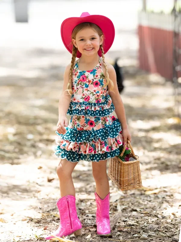 Together Forever Ruffled Halter Skirt Set