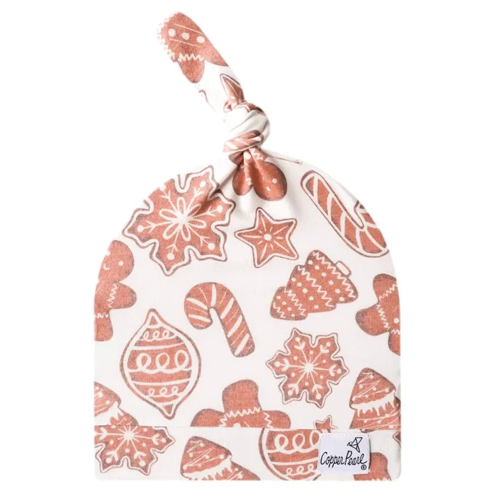 Top Knot Hat- Gingerbread