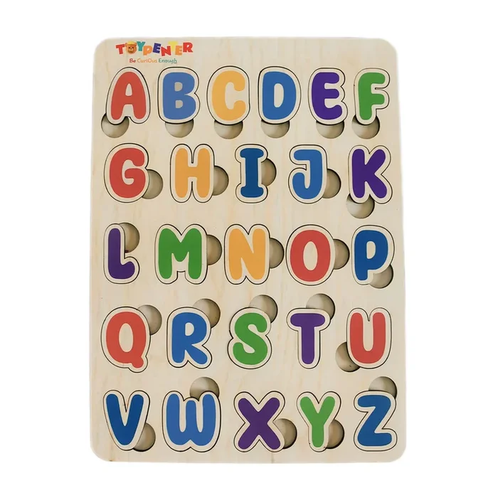 TOYPENTER Wooden Learning Educational Board for Kids, Puzzle Toys for 2 Years Old Boys & Girls – Combo Pack (Alphabets & Numbers) (ABC & 123)