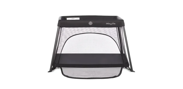 Travel Light Playard with Mesh Zipper Door – Black (See Description)